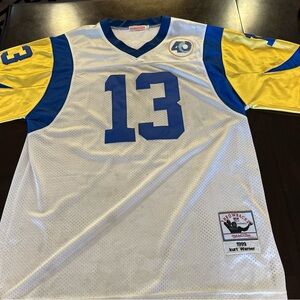 Vintage Jersey #13 Kurt Warner St Louis Rams MITCHELL & NESS Size 56